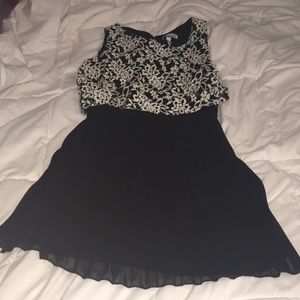 Black and lace dress